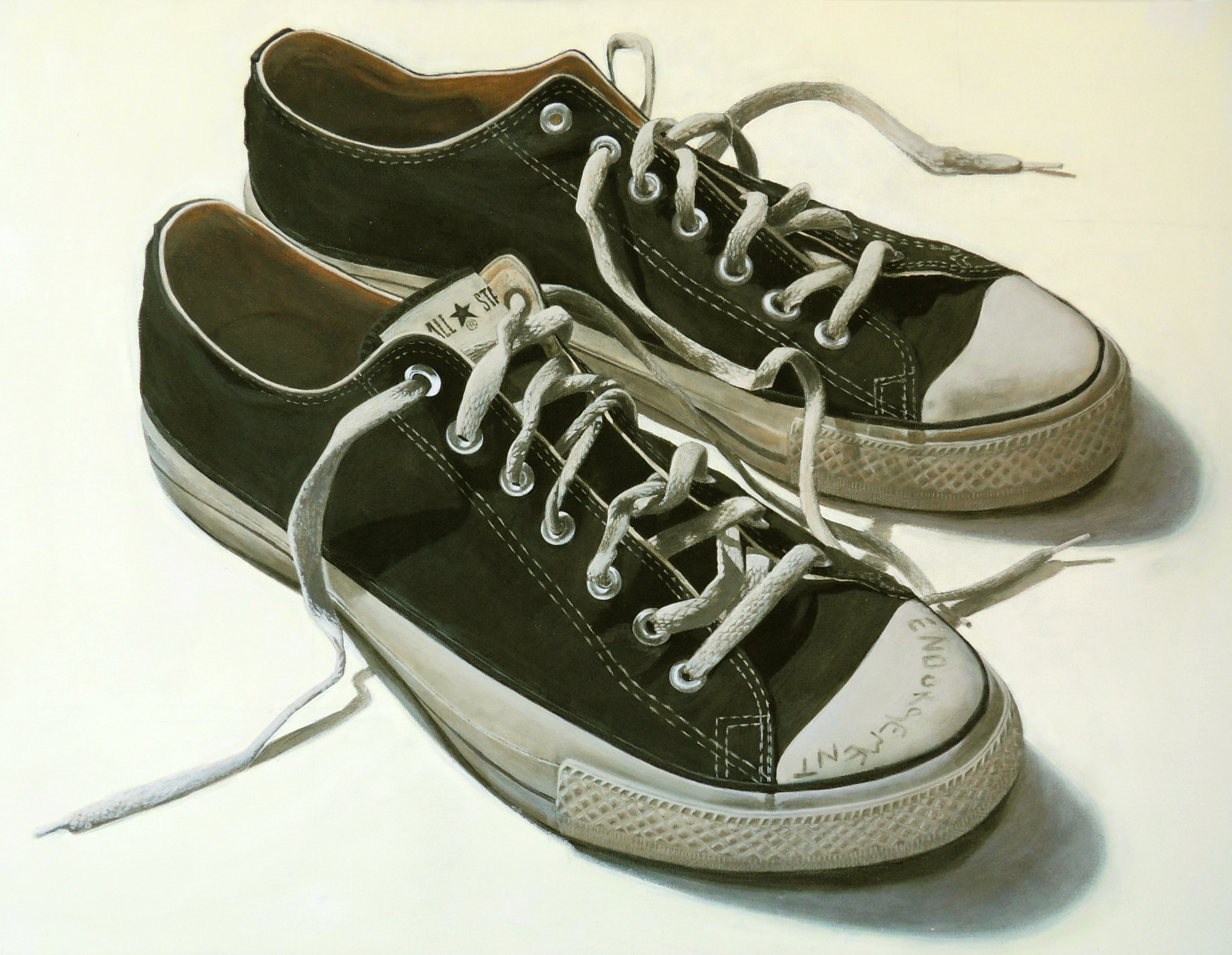 Kurt Cobain's Converse · acrylics on canvas · painting by Alex Céspedes Cívico